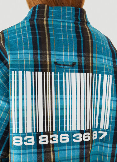 VTMNTS Barcode Flannel Shirt Blue vtm0348005