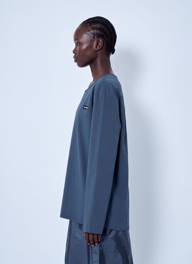 Miu Miu Stretch Poplin Top Blue miu0366054