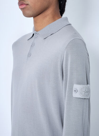 Stone Island Ghost Compass Patch Polo Shirt Grey sto0160040