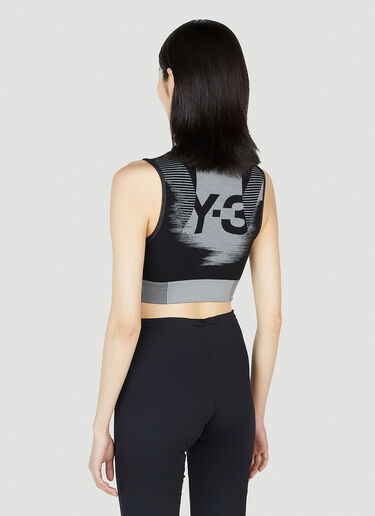 로고 크롭 탑 Y-3 로고 크롭 탑 블랙 yyy0252014