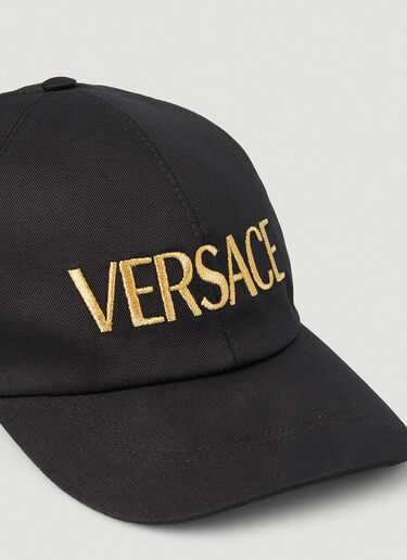 Versace 刺绣徽标棒球帽 黑 ver0149064