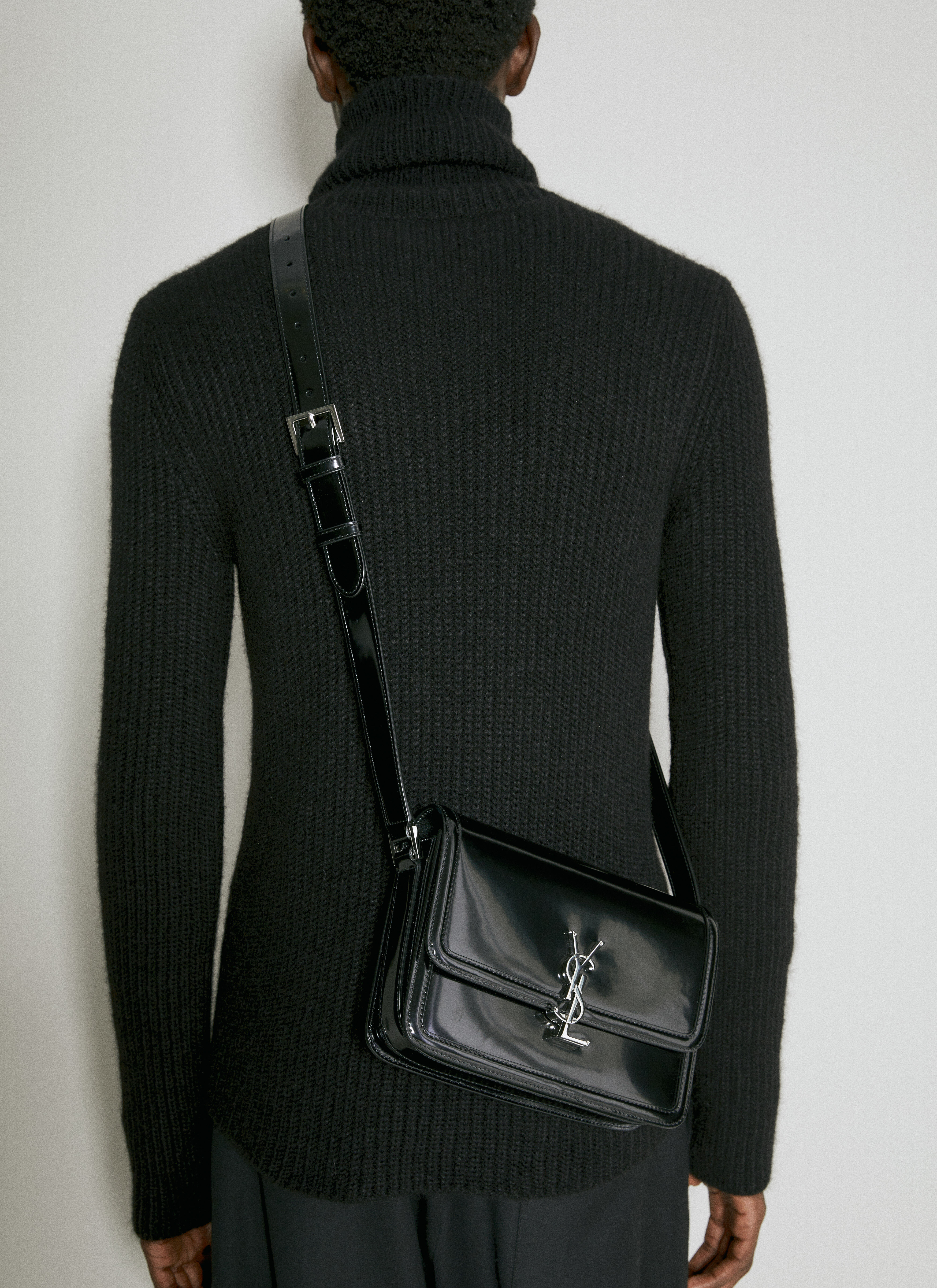 Saint Laurent Solferino 中号斜挎包 黑色 sla0156007