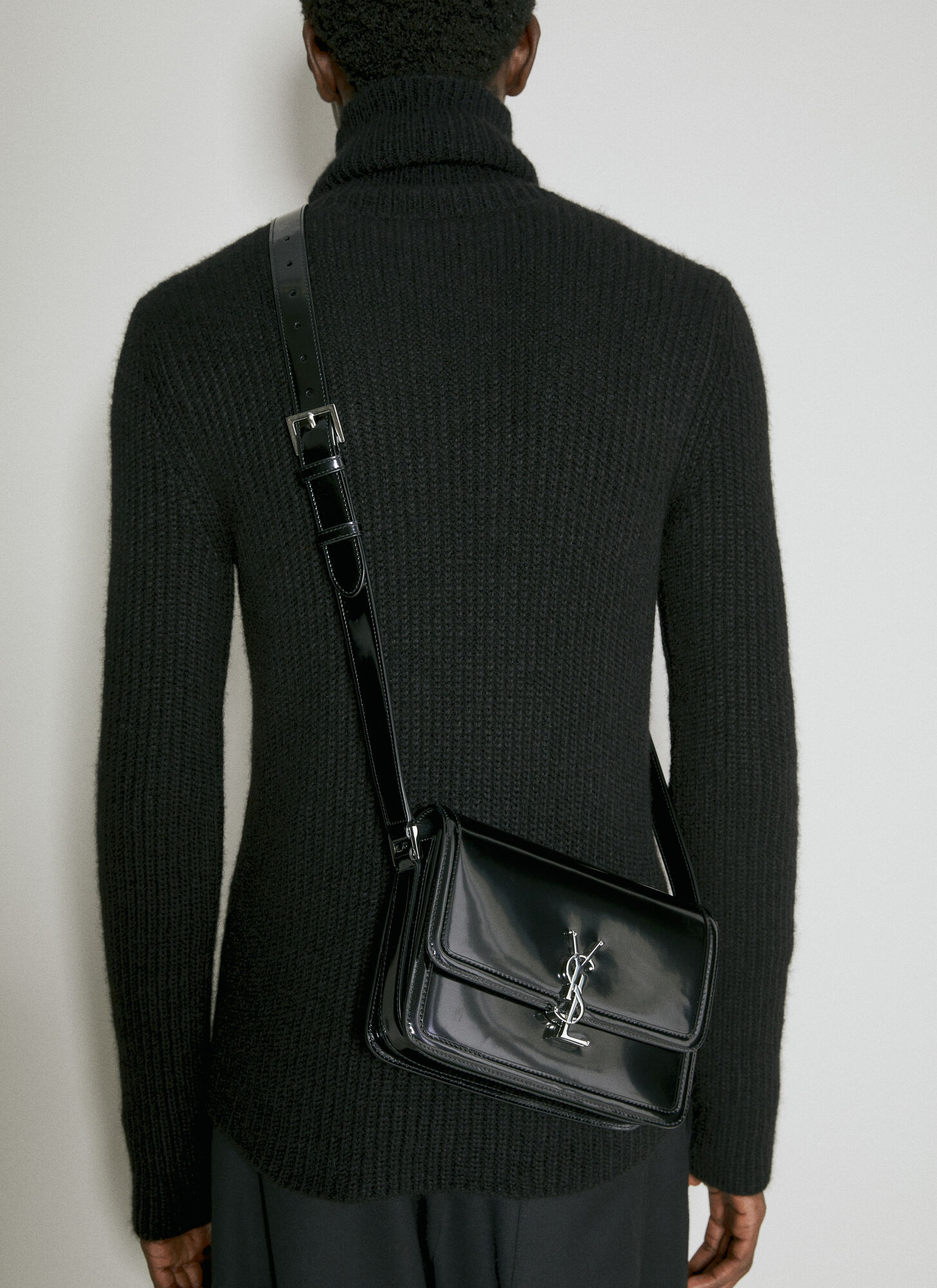 Shop Saint Laurent Solferino Medium Crossbody Bag In Black
