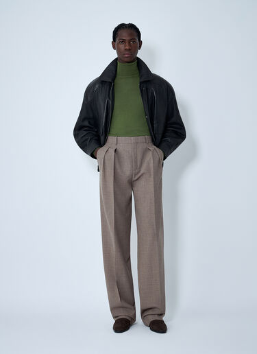 Wide-Leg Tailored Panrs Saint Laurent Wide-Leg Tailored Panrs Beige sla0162029