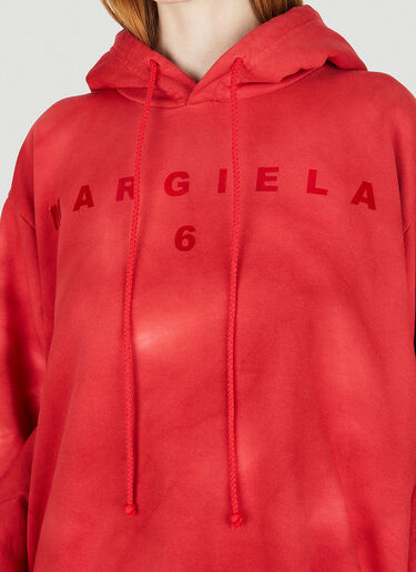 MM6 Maison Margiela Four Sleeve Hooded Sweatshirt Red mmm0248007
