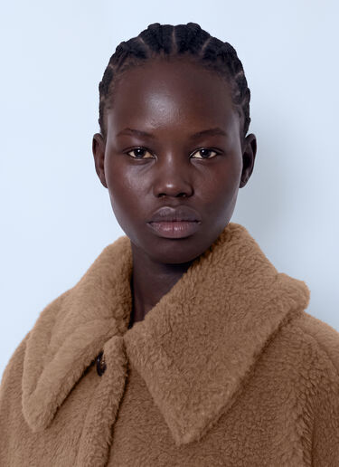 Max Mara Short Shearling Coat Camel max0266086