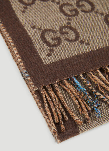 Gucci GG Reversible Check Scarf Brown guc0151103