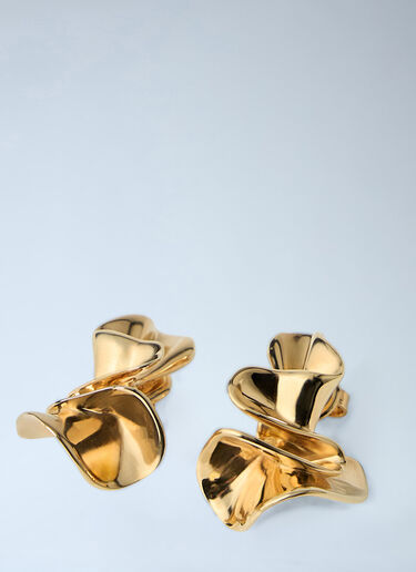 Bottega Veneta Small Anemone Earings Gold bov0263041