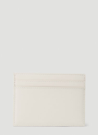 Saint Laurent Logo Plaque Cardholder Cream sla0251099