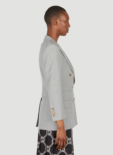 Gucci Double Breasted Blazer Light Grey guc0247018