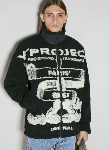 Y/Project - Paris' Best Jacquard Fleece Jacket - Mens - Black White