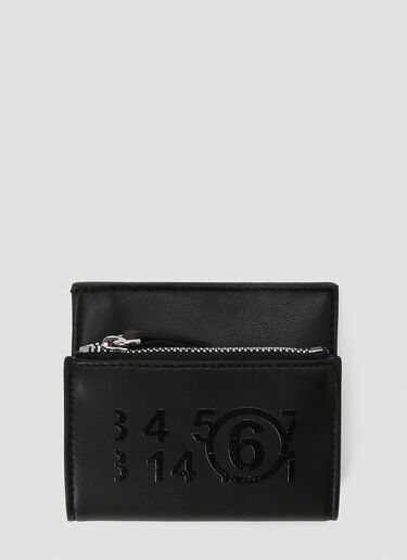MM6 Maison Margiela Faux-Leather Wallet Black mmm0243024
