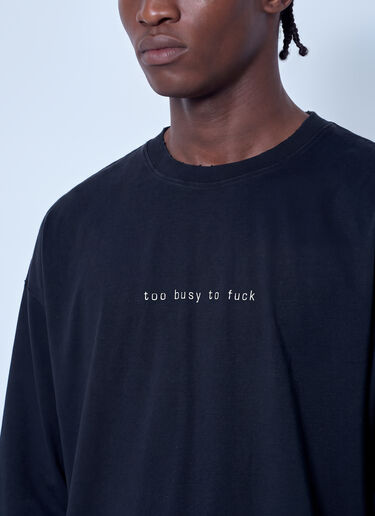 LN-CC® - VETEMENTS: Too Busy To Fuck Longsleeve - Black VETEMENTS Too Busy To Fuck Longsleeve Black vet0166007