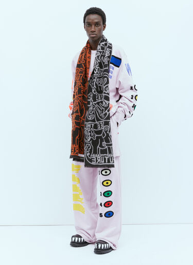 New Eyes Wool Scarf Walter Van Beirendonck New Eyes Wool Scarf Orange wlt0154015