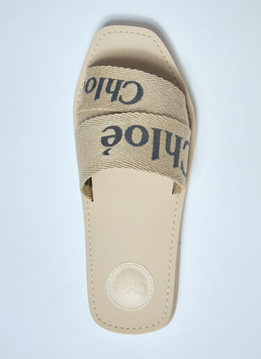 Chloé Woody Slides Beige chl0259029
