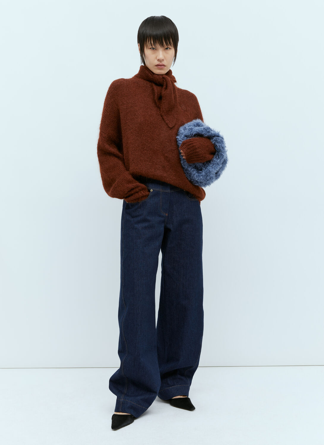 Rejina Pyo Toni Knit Sweater In Brown
