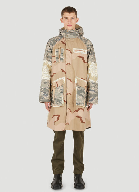 Hender Scheme デザート ダマスク ウィンドブレーカーコート Beige hes0348031