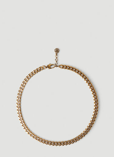 Alexander McQueen Chain Choker Necklace Gold amq0247069