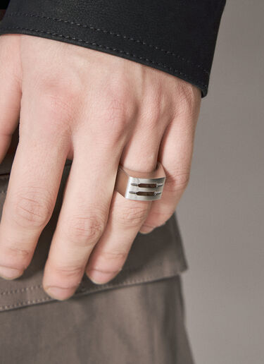 Rick Owens Grill Ring Silver ric0155044