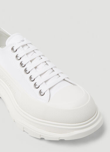Alexander McQueen Tread Slick Lace-Up Shoes White amq0149029