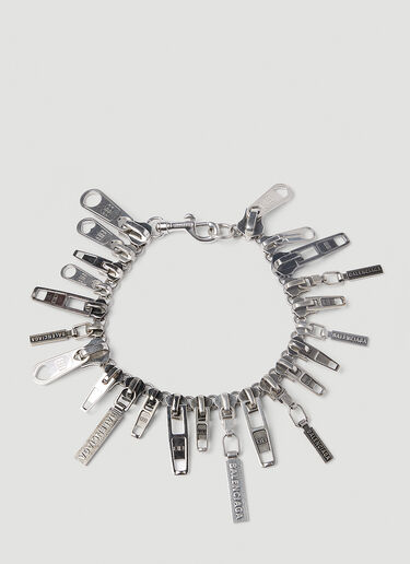 Balenciaga Zip-Up Choker Silver bal0252104