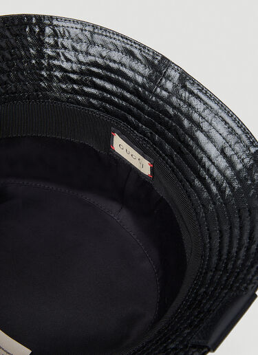 GG High Shine Bucket Hat Gucci GG High Shine Bucket Hat Black guc0154054