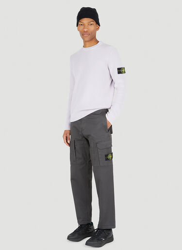 Logo-Patch Knitted Sweater Stone Island Logo-Patch Knitted Sweater Pink sto0148051