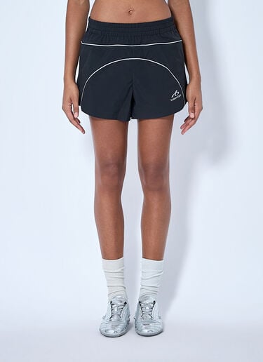 LN-CC® - Balenciaga: Elasticated Sports Shorts - Black Balenciaga Elasticated Sports Shorts Black bal0265007