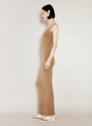 Entire Studios Square Neck Maxi Dress Brown ent0255023