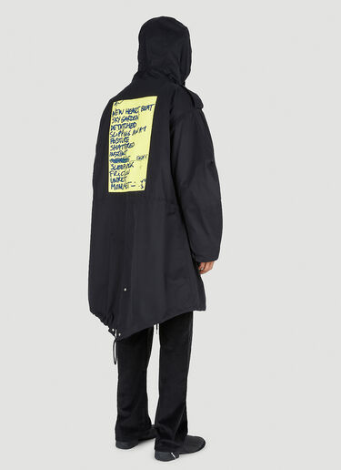 Raf Simons x Fred Perry Multi Patch Parka Coat Black rsf0147003