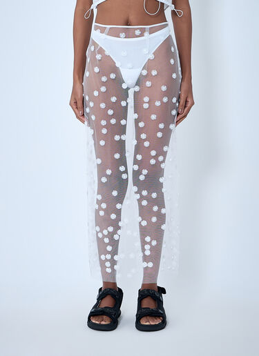 Sheer Floral Overlay Skirt Cecilie Bahnsen Sheer Floral Overlay Skirt White cec0262024