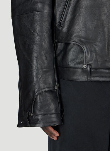 Balenciaga Deconstructed Leather Jacket Black bal0154002