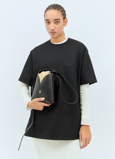 Jil Sander Ellipse Crossbody Bag Black jil0257014