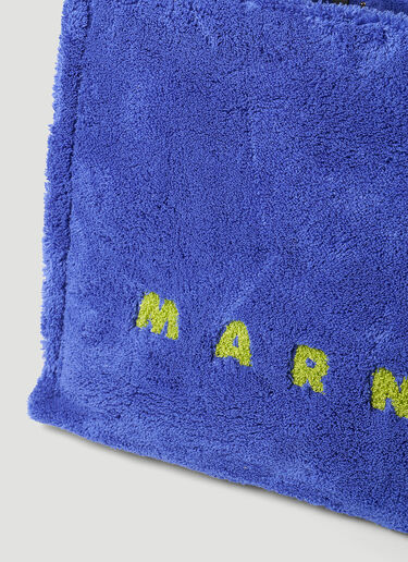 Marni 毛皮购物包 蓝色 mni0152021