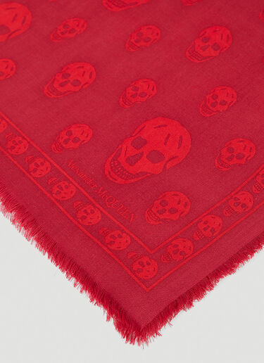 Alexander McQueen Skull Scarf Red amq0252036