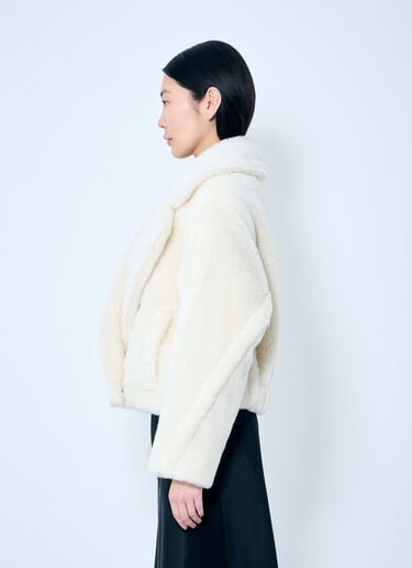 Max Mara Cropped Teddy Bear Icon Coat Cream max0259021