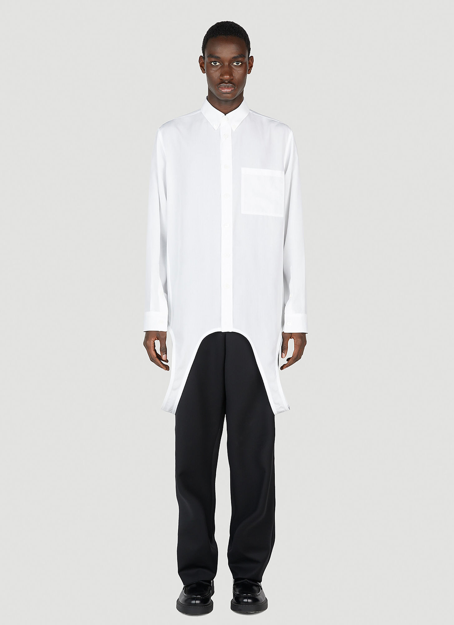 Burberry Button-down Collar Reconstructed Shirt In White
