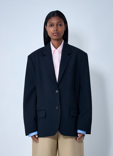 Acne Studios Layered Single-Breasted Blazer Navy acn0262027