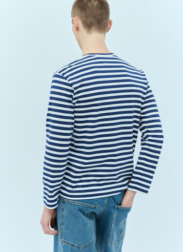 Comme Des Garçons PLAY Striped T-Shirt Blue cpl0355006