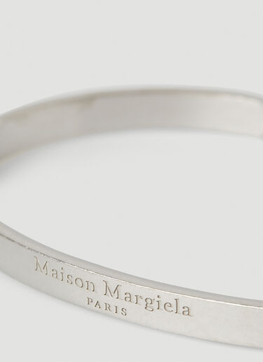 Maison Margiela Logo Engraved Bangle Bracelet Silver mla0148061