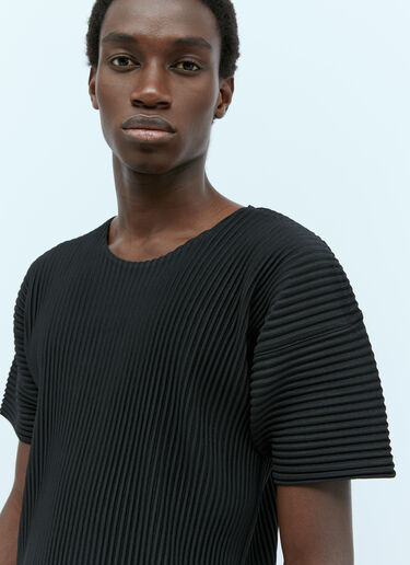 플리츠 티셔츠 Homme Plissé Issey Miyake 플리츠 티셔츠 블랙 hmp0154012