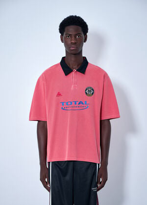 Martine Rose Logo Polo Shirt Pink mtr0164016