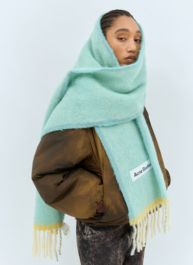 Wool Mohair Scarf Acne Studios Wool Mohair Scarf Blue acn0257032