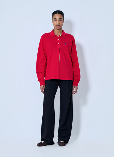 Prada Cotton Piqué Polo Shirt Red pra0264023
