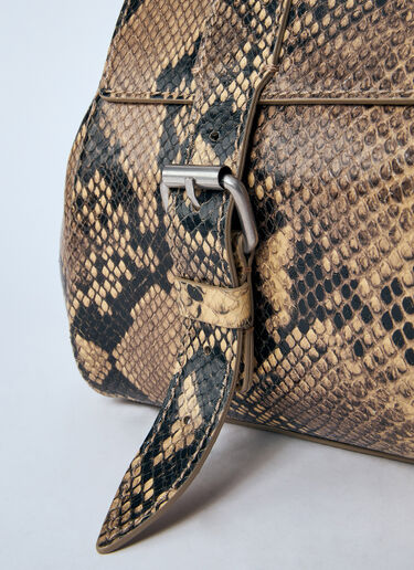 Dries Van Noten レザーサッチェルバッグ  ベージュ dvn0260025