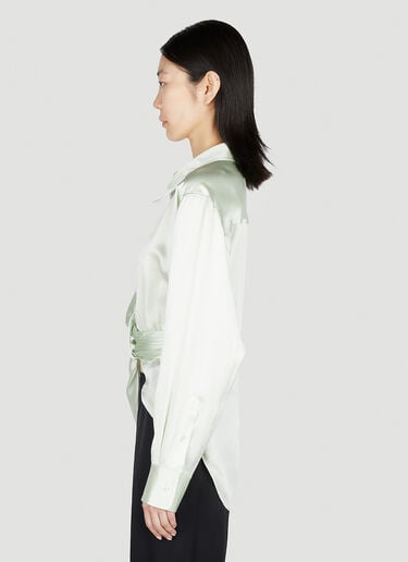 Alexander Wang Draped Shirt Green awg0251021