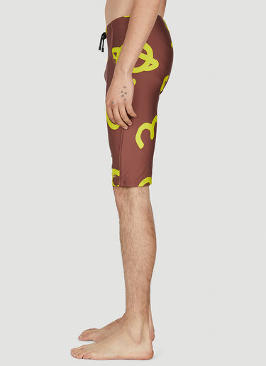 Vivienne Westwood Graphic Print Swim Bermudas Brown vvw0152010