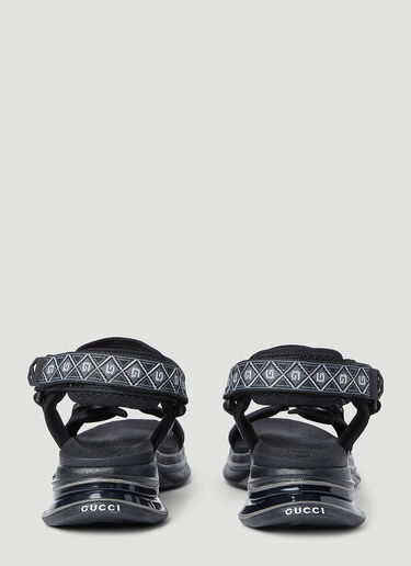 Gucci Square G Run Sandals Black guc0153067