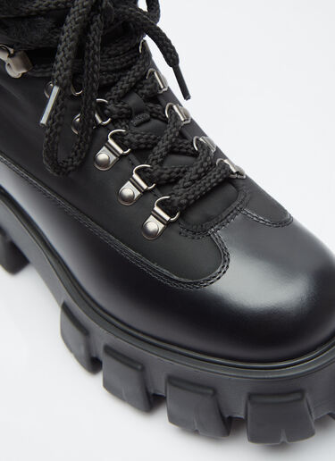 Prada Monolith Leather Boots Black pra0254022