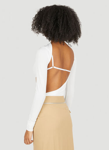 Jacquemus 르 보디 카로주 바디슈트 화이트 jac0250140